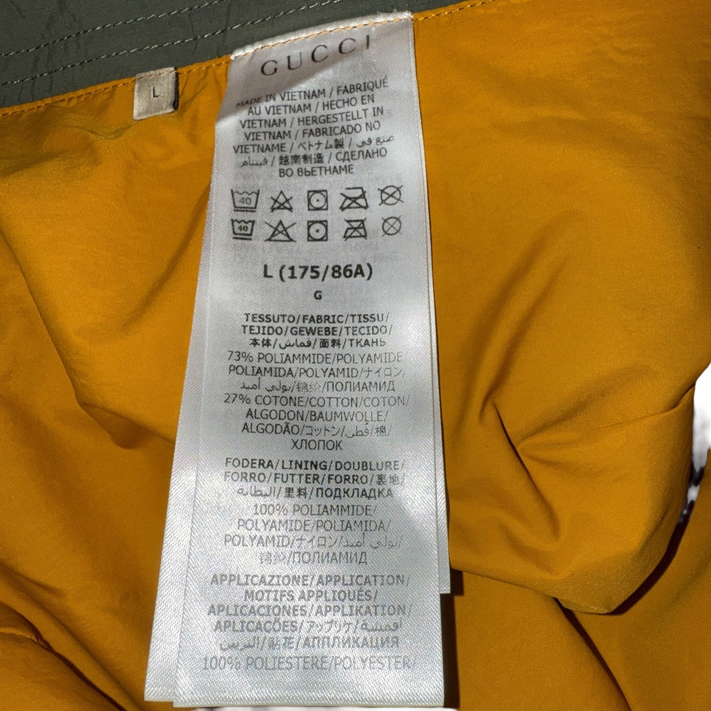 [GUCCI x THE NORTH FACE] Gucci x The North Face two-tone nylon pants, size L
