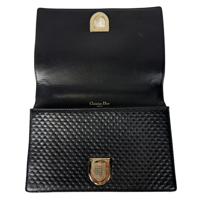 Christian Dior Diorama Leather Chain Shoulder Bag in Black