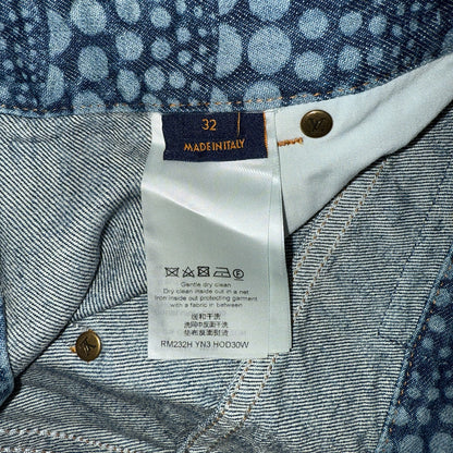 [LOUIS VUITTON] Louis Vuitton Yayoi Kusama All-Over Pumpkin Denim Pants RM232H YN3 HOD30W Size 32