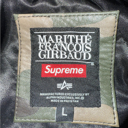 [SUPREME × MARITHE + FRANCOIS GIRBAUD] Supreme Hooded Leather Flight Bomber Jacket "Camo"