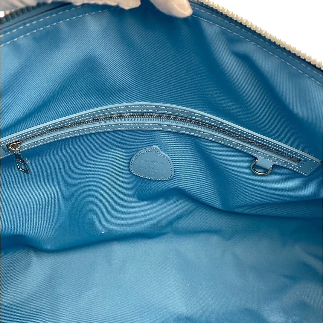 【LOUIS VUITTON】ルイヴィトン  草間彌生 / キーポル・バンドリエール 50 / トリヨン・モノグラム レザー/ FACES / ブルー / M21713 / 新品未使用