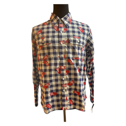 A BATHING APE Classic Crown Check Shirt (Size XL)