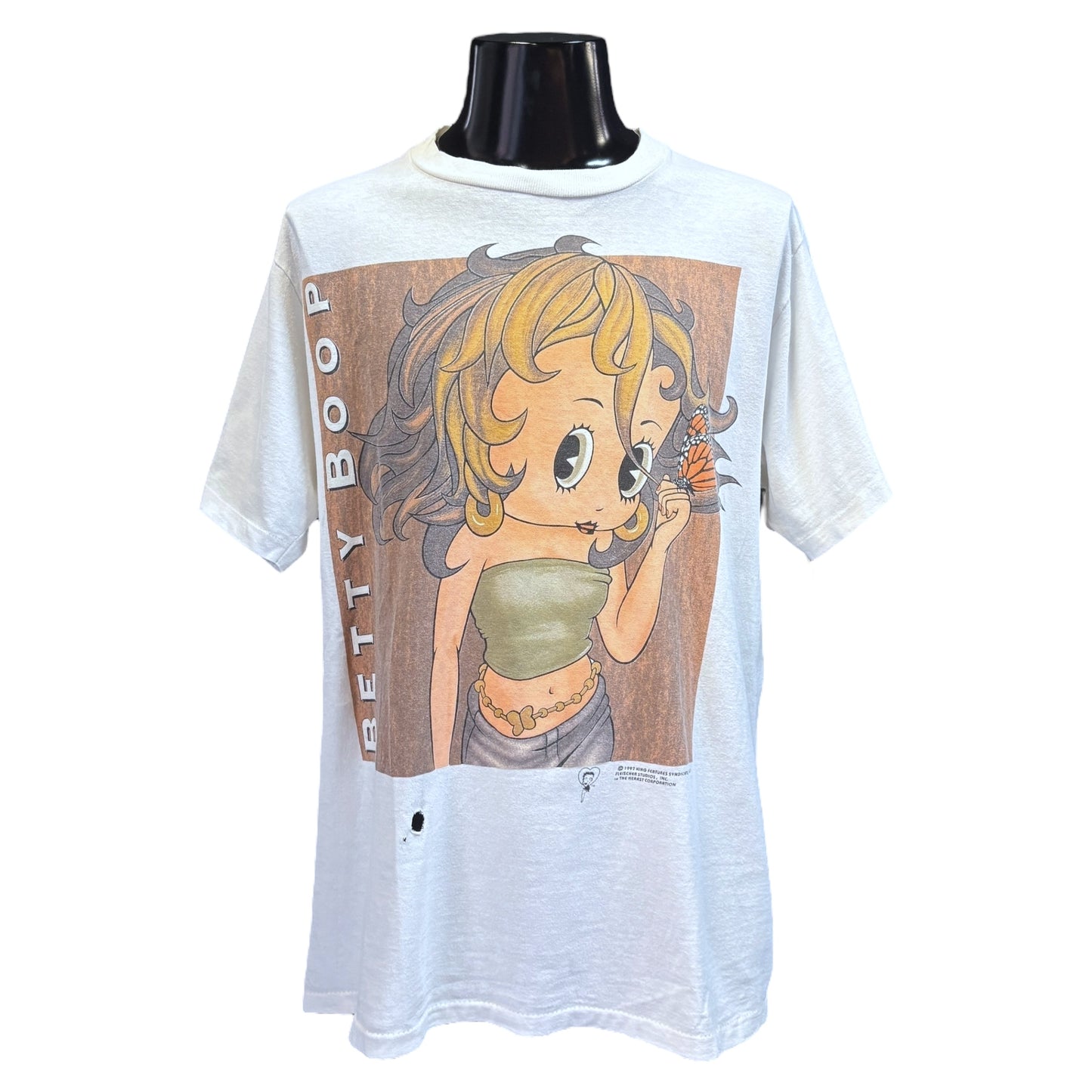[BETTY BOOP] Betty Boop Mariah Carey Butterfly Vintage T-shirt, Size L