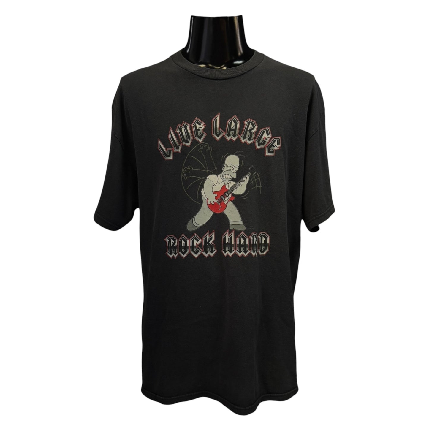 【THE SIMPSONS】シンプソンズ  "LIVE LARCE ROCK HARD" DELTAタグ Tシャツ XL相当