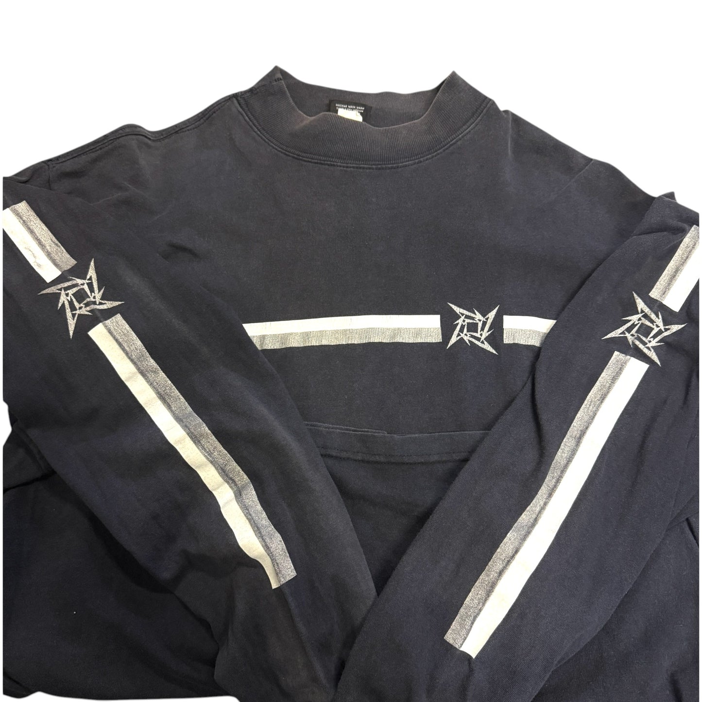 【METALLICA】メタリカ ストライプロングスリーブ Vintage Tシャツ L