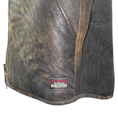 [STUSSY] Stussy Mouton Reversible Leather Vest, Size M