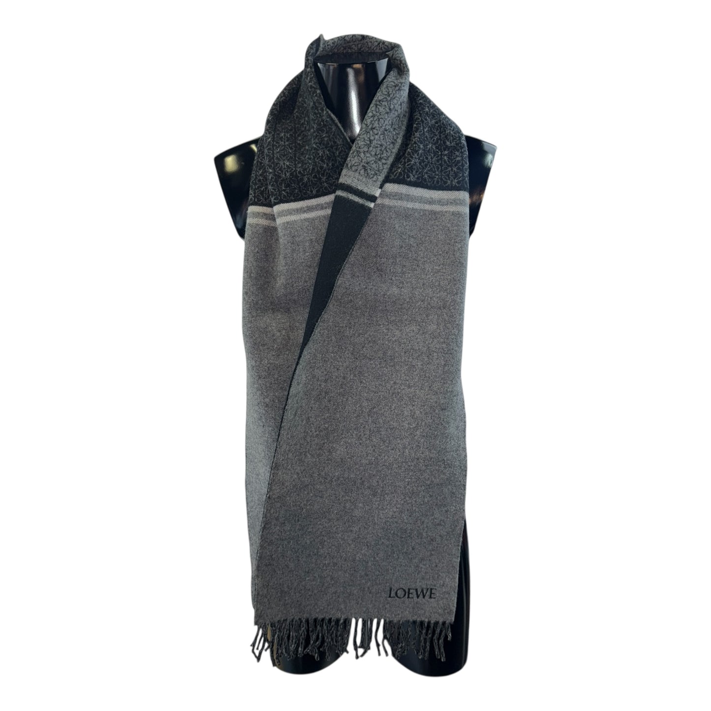 [LOEWE] Loewe Anagram Scarf Gray/Black