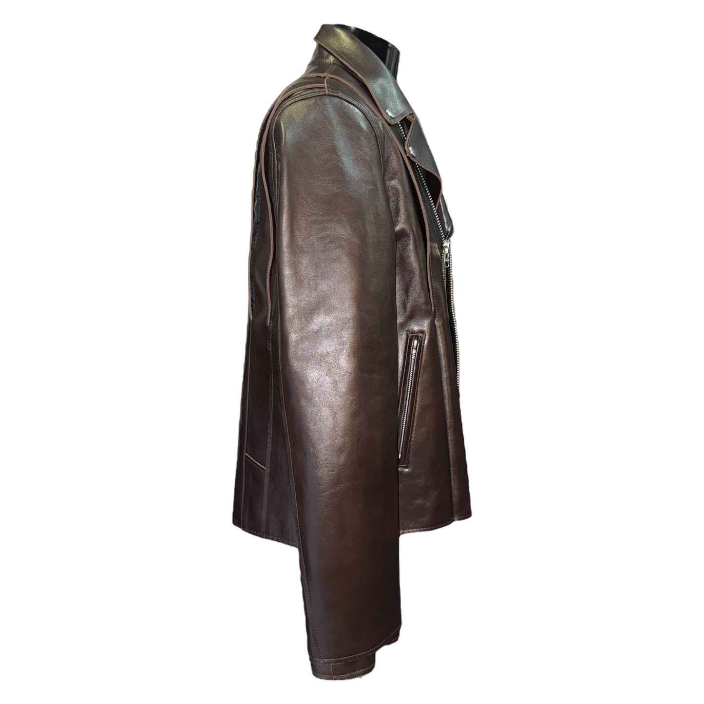 [sacai] Sacai Leather Jacket, Brown, Size 2