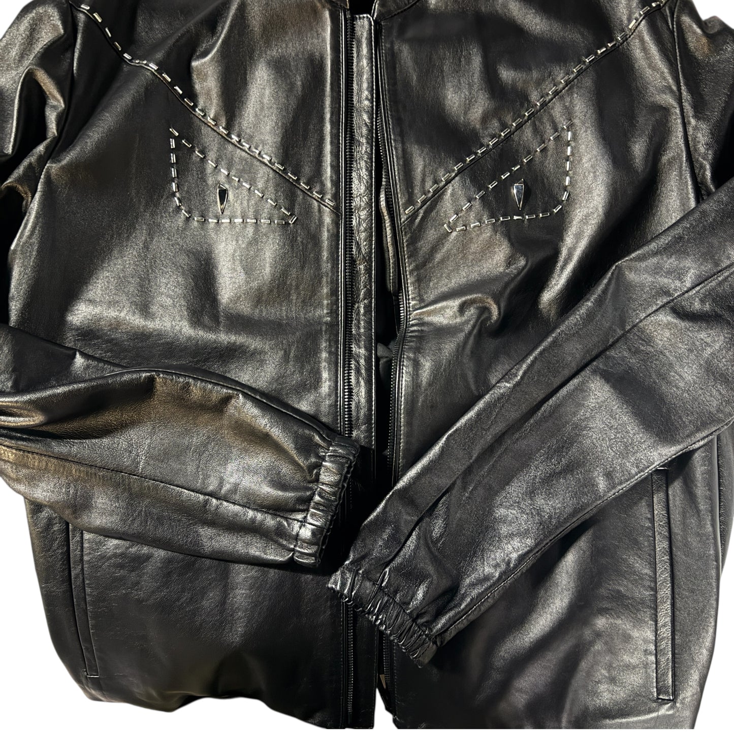 [FENDI] Fendi "BAG BUGS" Leather Jacket