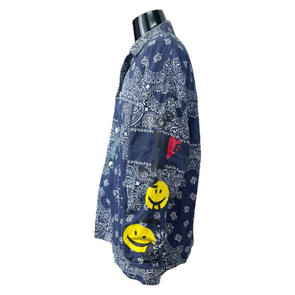 【READYMADE】 レディーメイド BANDANA SLEEPING SHIRT NAVY 1