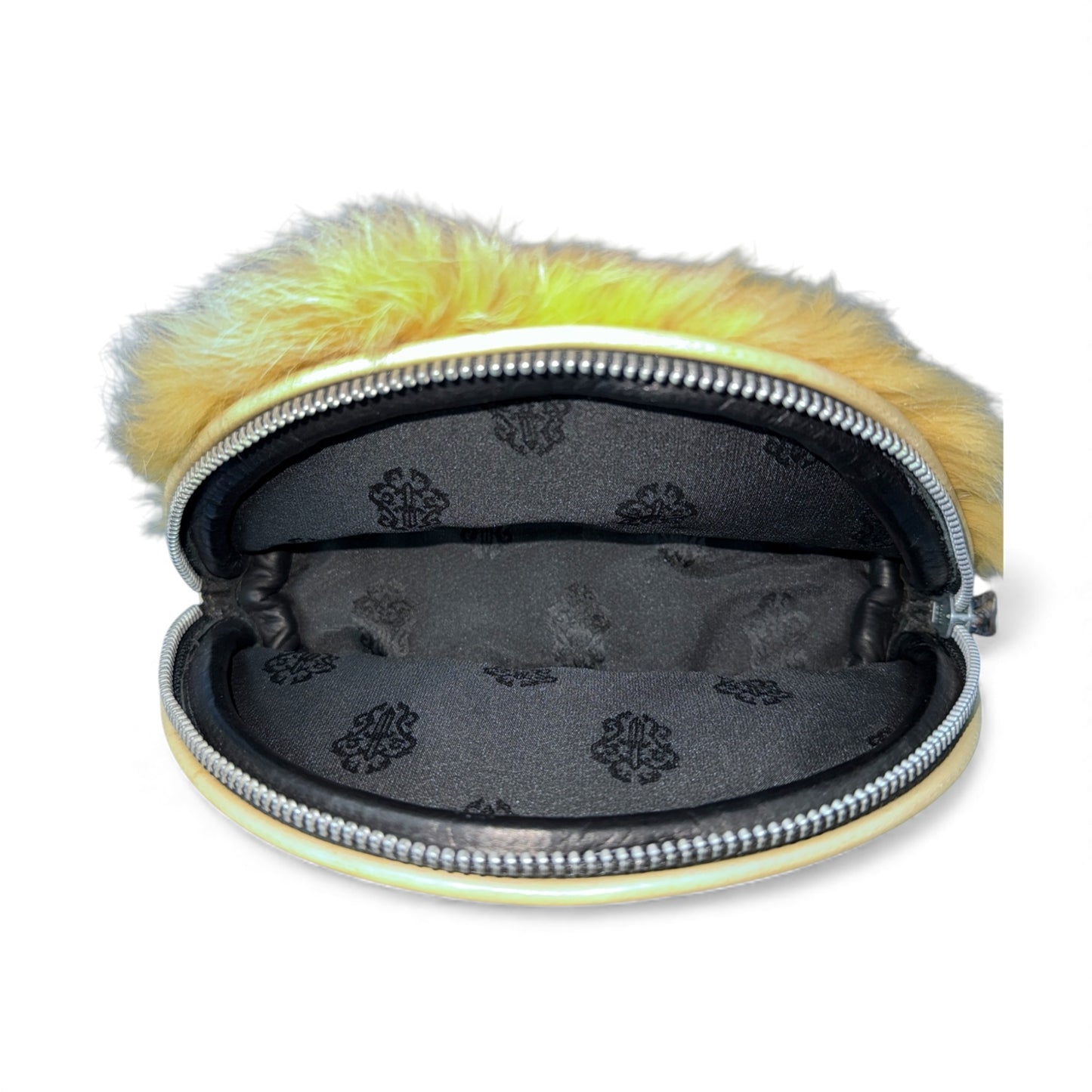 [CHROME HEARTS] Chrome Hearts Dagger Zip Leather x Fur Pouch