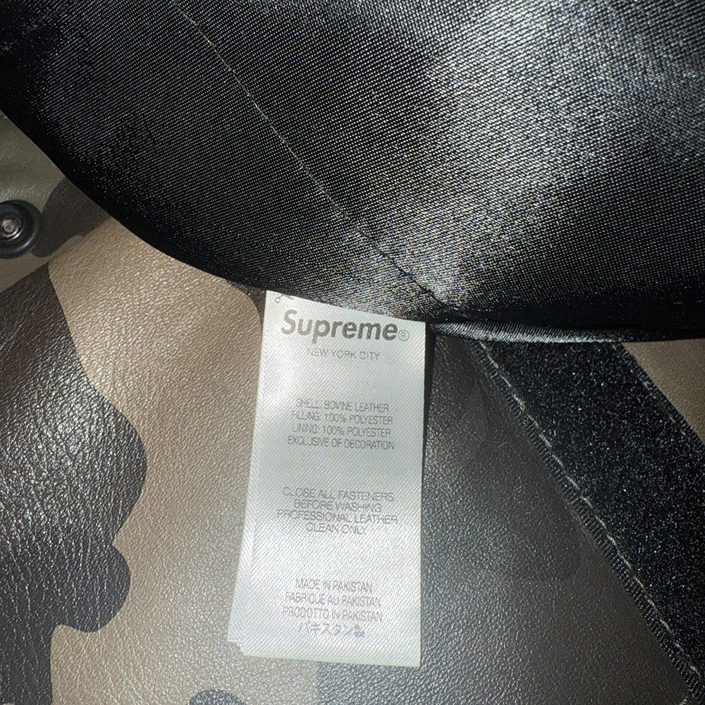 [SUPREME × MARITHE + FRANCOIS GIRBAUD] Supreme Hooded Leather Flight Bomber Jacket "Camo"