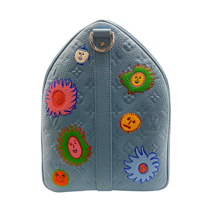 【LOUIS VUITTON】ルイヴィトン  草間彌生 / キーポル・バンドリエール 50 / トリヨン・モノグラム レザー/ FACES / ブルー / M21713 / 新品未使用