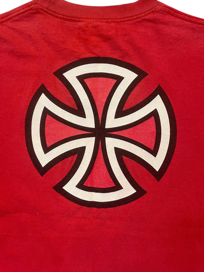【INDEPENDENT】インディペンデント NHSタグ アイアンクロスロゴプリントTシャツ L