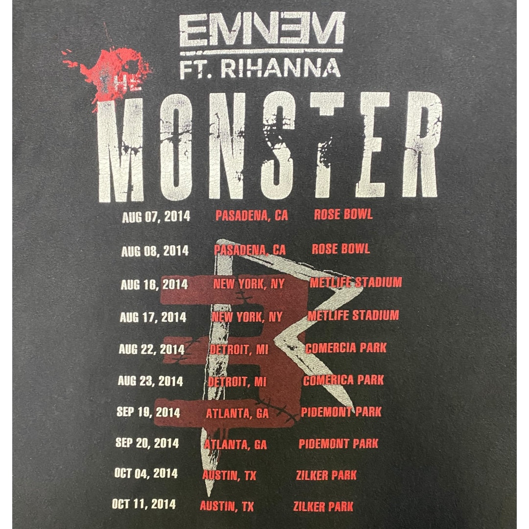 【EMINEM×RIHANNA】エミネム×リアーナ "THE MONSTER TOUR 2014" Tシャツ L相当