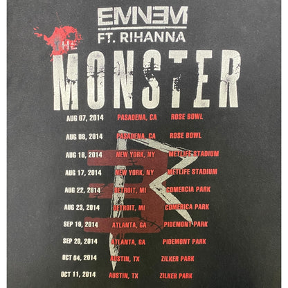 【EMINEM×RIHANNA】エミネム×リアーナ "THE MONSTER TOUR 2014" Tシャツ L相当