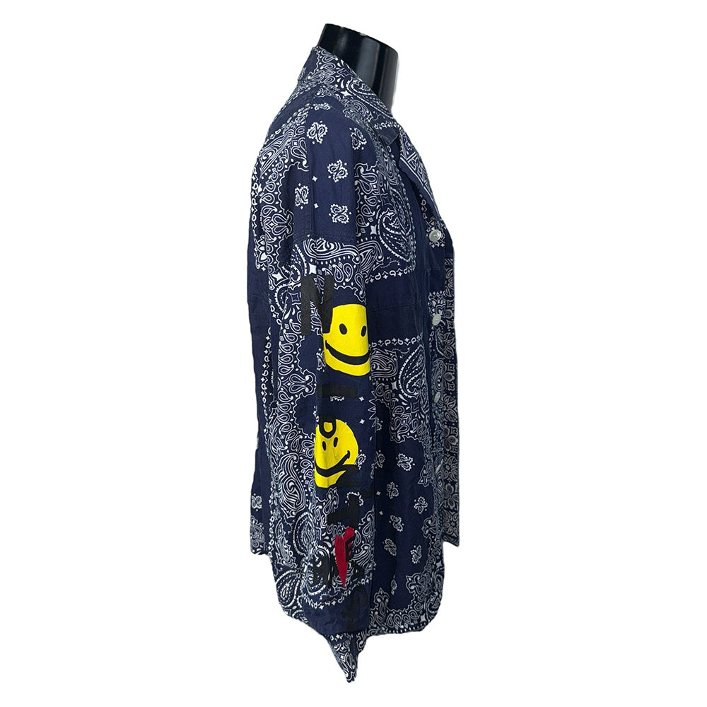 【READYMADE】 レディーメイド BANDANA SLEEPING SHIRT NAVY 1