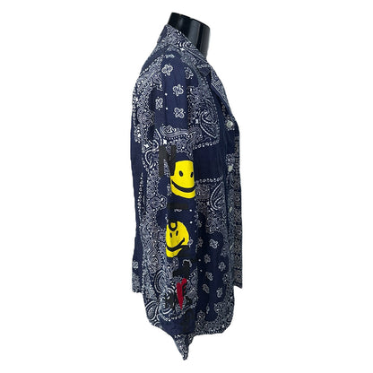 【READYMADE】 レディーメイド BANDANA SLEEPING SHIRT NAVY 1