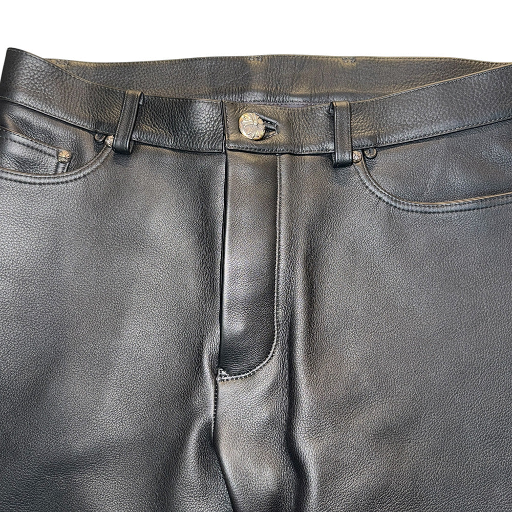 [CHROME HEARTS] Chrome Hearts Black Leather Pants