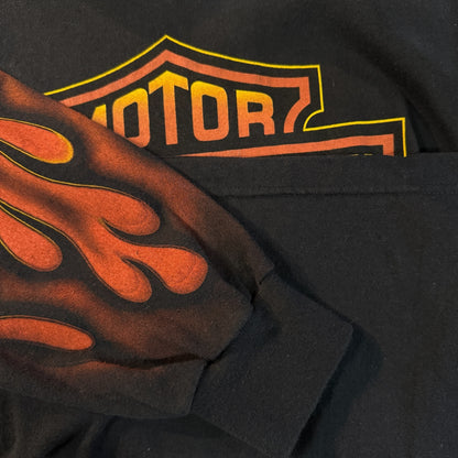 【HARLEY DAVIDSON】ハーレーダビッドソン  MID-OHIO HARLEY-DAVIDSON INC.2005コピーライト ロングスリーブTシャツ