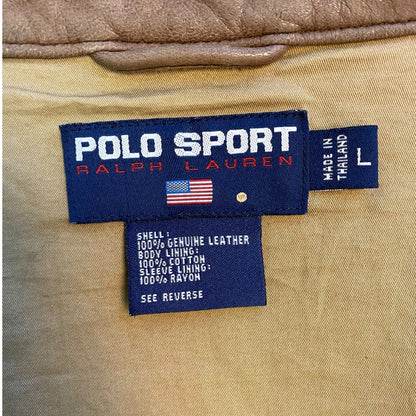 【POLO SPORT】ポロスポーツ 90's レザースウィングトップ / POLO SPORT Ralph Lauren/ L