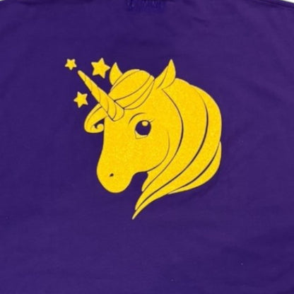 Brand new, unused [VETEMENTS] Vetements "SS24" GLITTER UNICORN T-shirt in MIDNIGHT BLU, size S