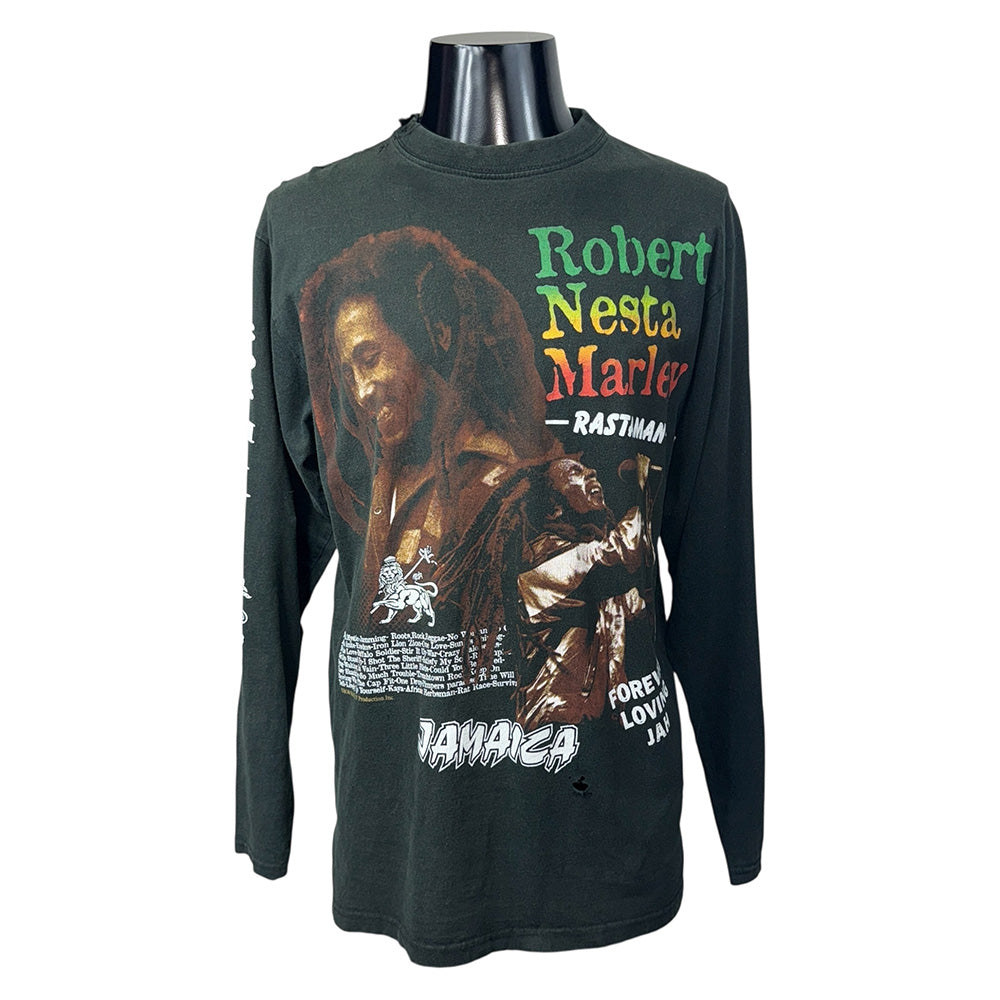 【BOB MARLEY】ボブ・マーリー "RASTAMAN FOREVER LOVING JAH" 90's Vintage ロングスリーブTシャツ