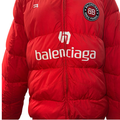 [BALENCIAGA] Balenciaga “FOOTBALL PRINT” logo down jacket