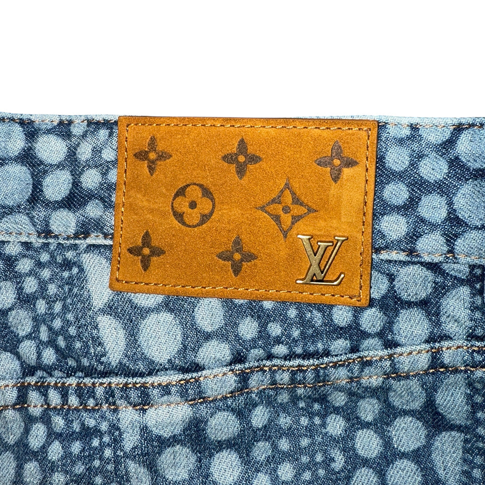 [LOUIS VUITTON] Louis Vuitton Yayoi Kusama All-Over Pumpkin Denim Pants RM232H YN3 HOD30W Size 32