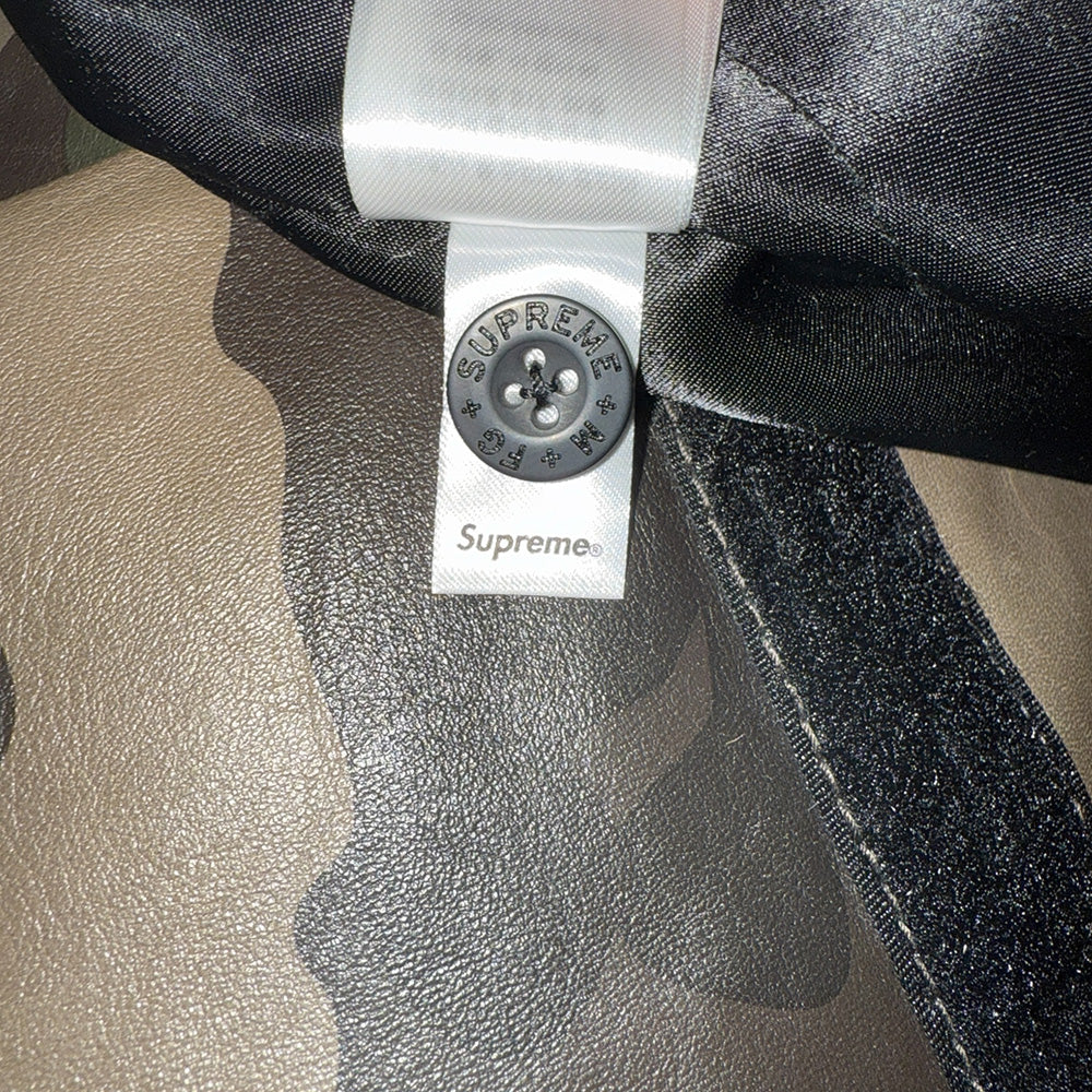 [SUPREME × MARITHE + FRANCOIS GIRBAUD] Supreme Hooded Leather Flight Bomber Jacket "Camo"