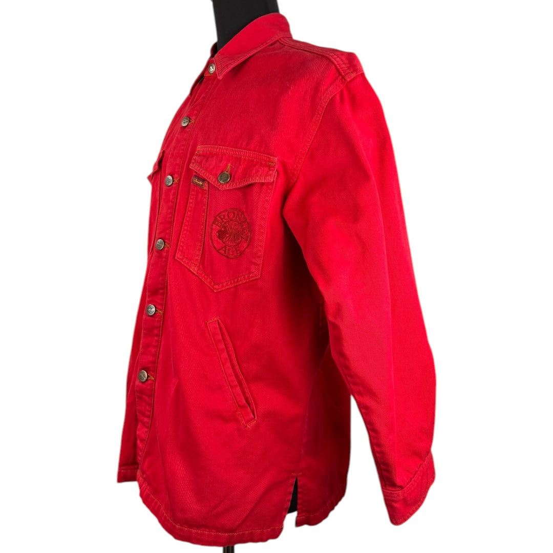 BRONZE AGE Coverall Red 90's USA Made Denim Jacket Size M