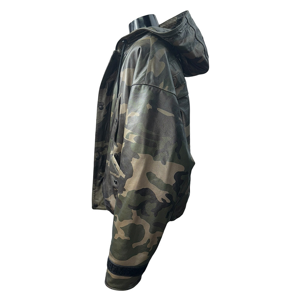 [SUPREME × MARITHE + FRANCOIS GIRBAUD] Supreme Hooded Leather Flight Bomber Jacket "Camo"