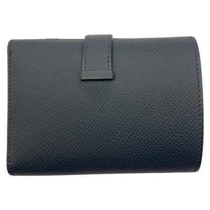 【HERMES】エルメス  三つ折り財布 ベアン コンビネ ブラック/ブルーニュイ/ゴールド金具 エプソン  HERMES 財布 黒