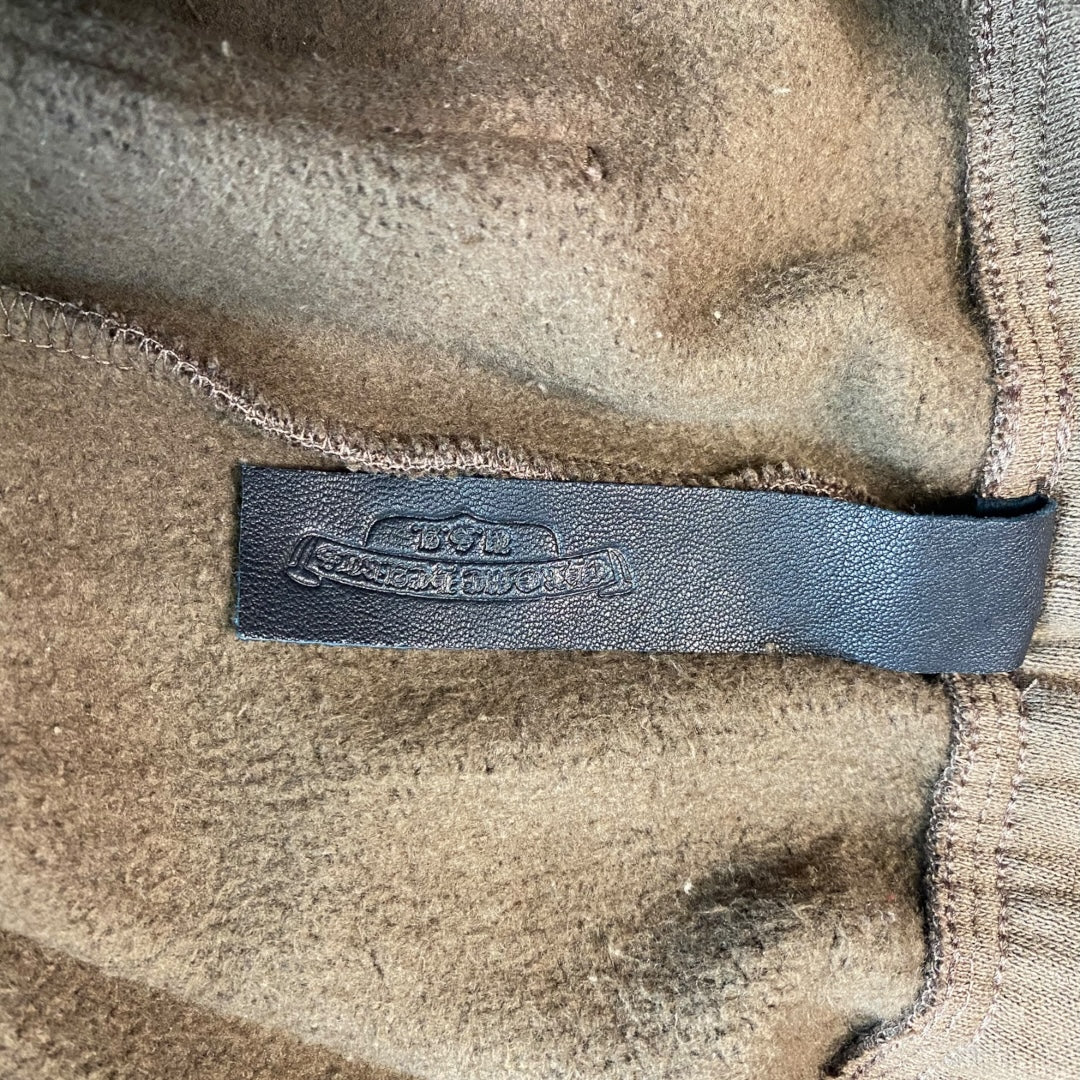 [CHROME HEARTS] Chrome Hearts Logo Embroidered Sweat Shorts (Brown)