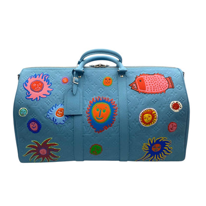 【LOUIS VUITTON】ルイヴィトン  草間彌生 / キーポル・バンドリエール 50 / トリヨン・モノグラム レザー/ FACES / ブルー / M21713 / 新品未使用