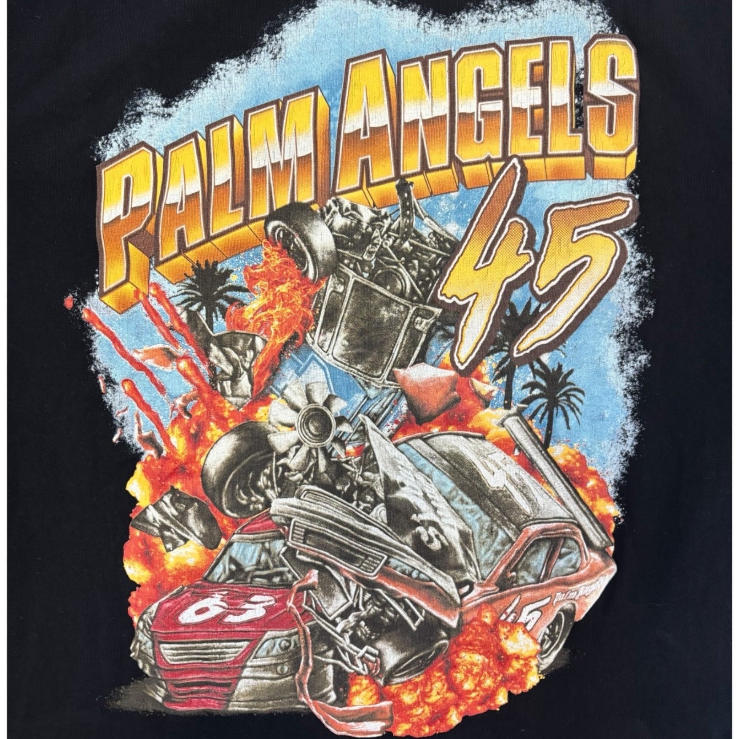 [PALM ANGELS] Palm Angels Car Crash Print T-shirt, Size M