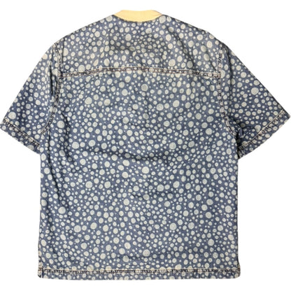 【LOUIS VUITTON】ルイヴィトン 草間彌生 インフィニティドット デニムシャツ Yayoi Kusama Infinity Dots  インディゴブルー コットン 正規品