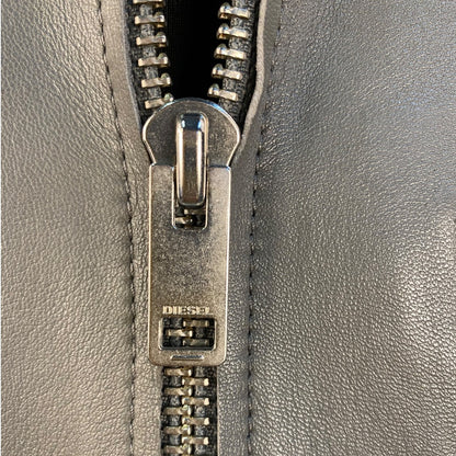 [DIESEL] Gray leather jacket