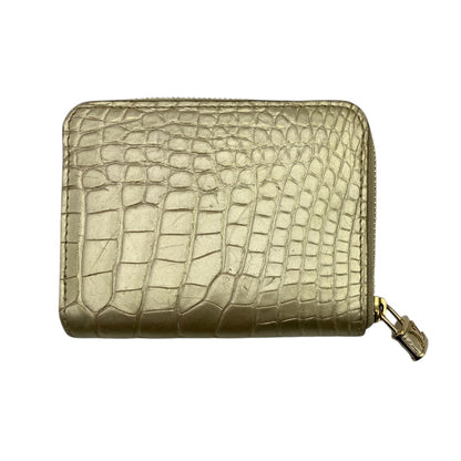 [LOUIS VUITTON] Louis Vuitton Exotic Leather Zippy Coin Purse in Alligator/Crocodile (Gold)