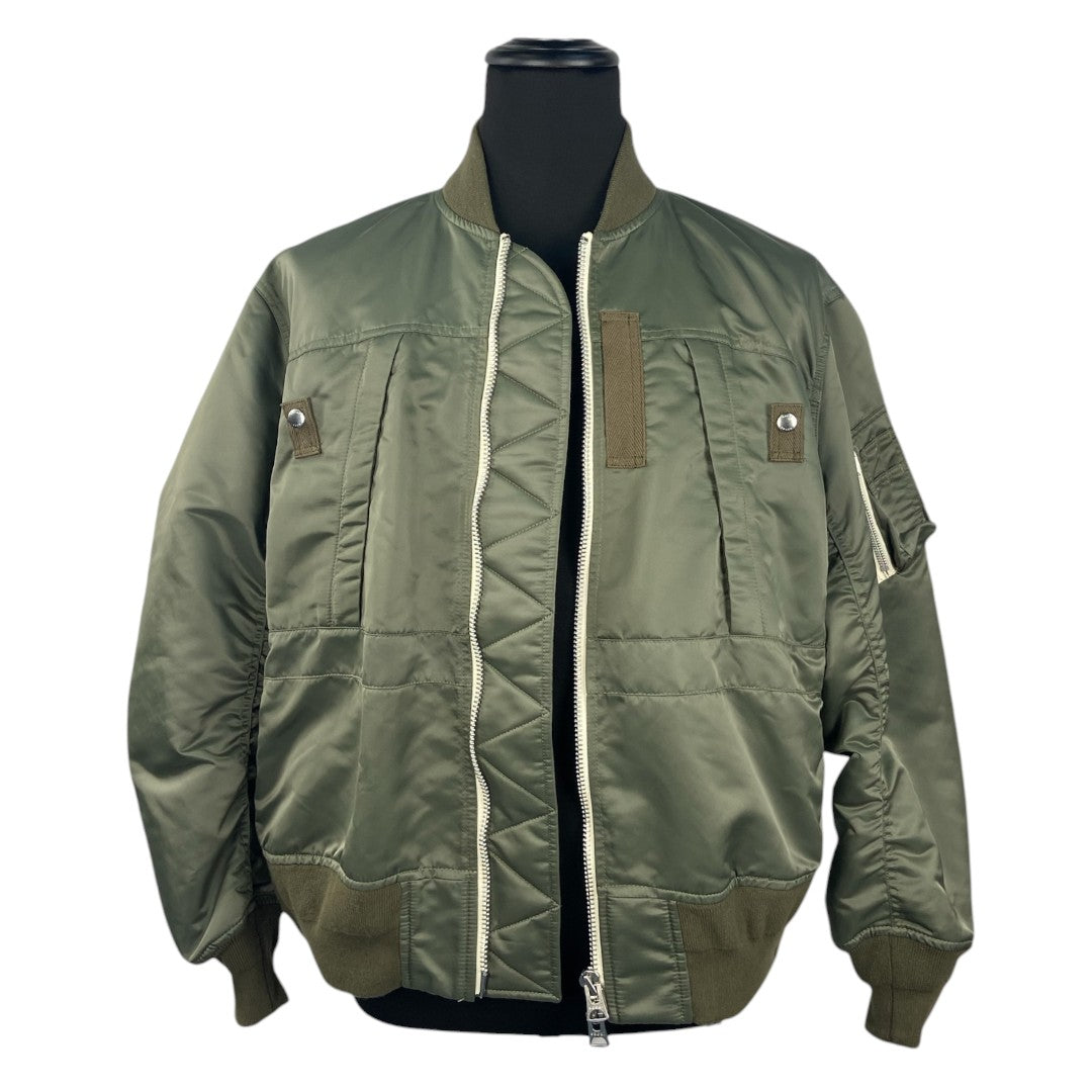 【Sacai】サカイ Nylon will Blouson/23SS/カーキ L