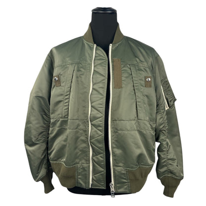【Sacai】サカイ Nylon will Blouson/23SS/カーキ L