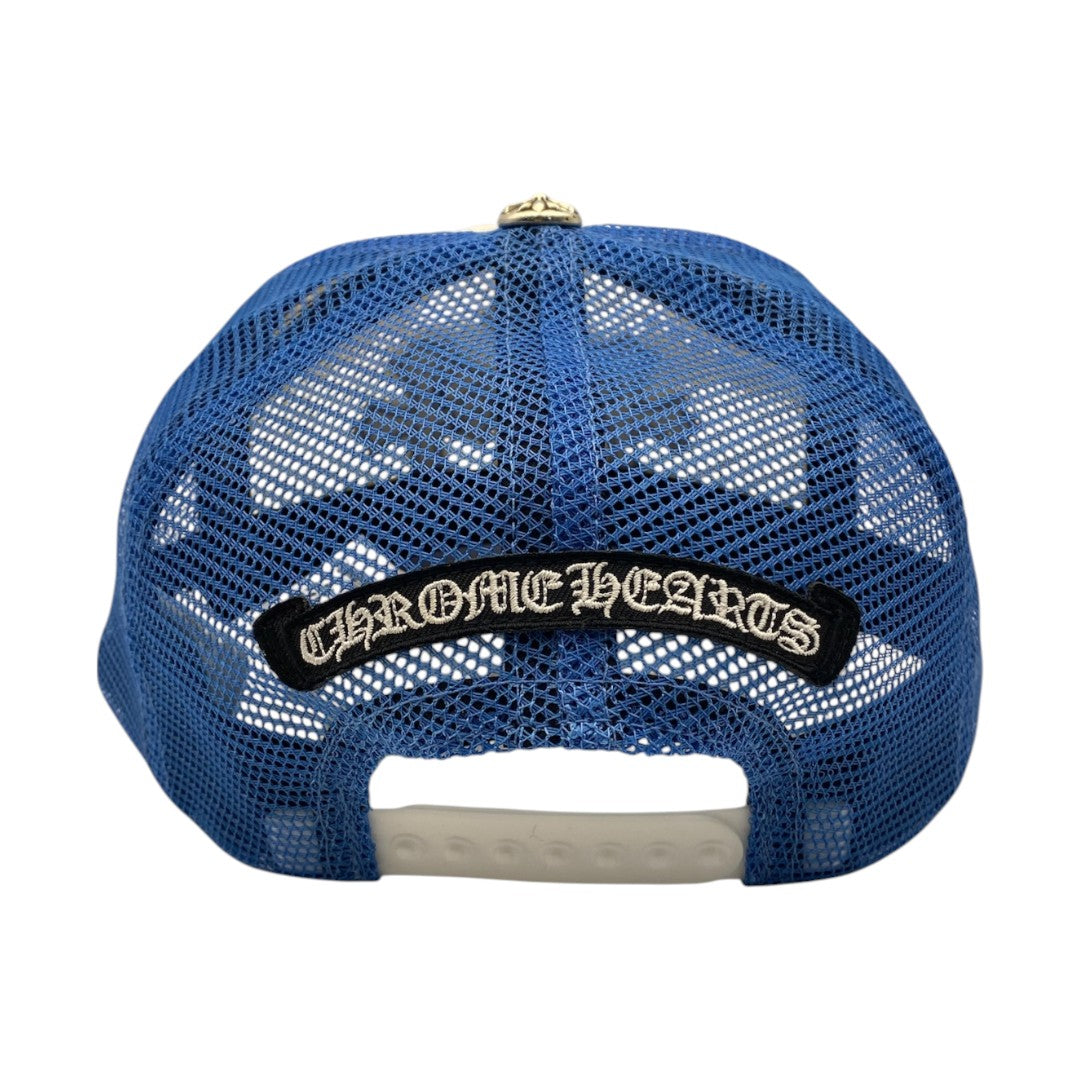 [CHROME HEARTS] Chrome Hearts Trucker Cap/Trucker Cap 3 Cemetery Leather Patch Mesh Cap Men's