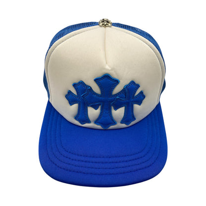 [CHROME HEARTS] Chrome Hearts Trucker Cap/Trucker Cap 3 Cemetery Leather Patch Mesh Cap Men's