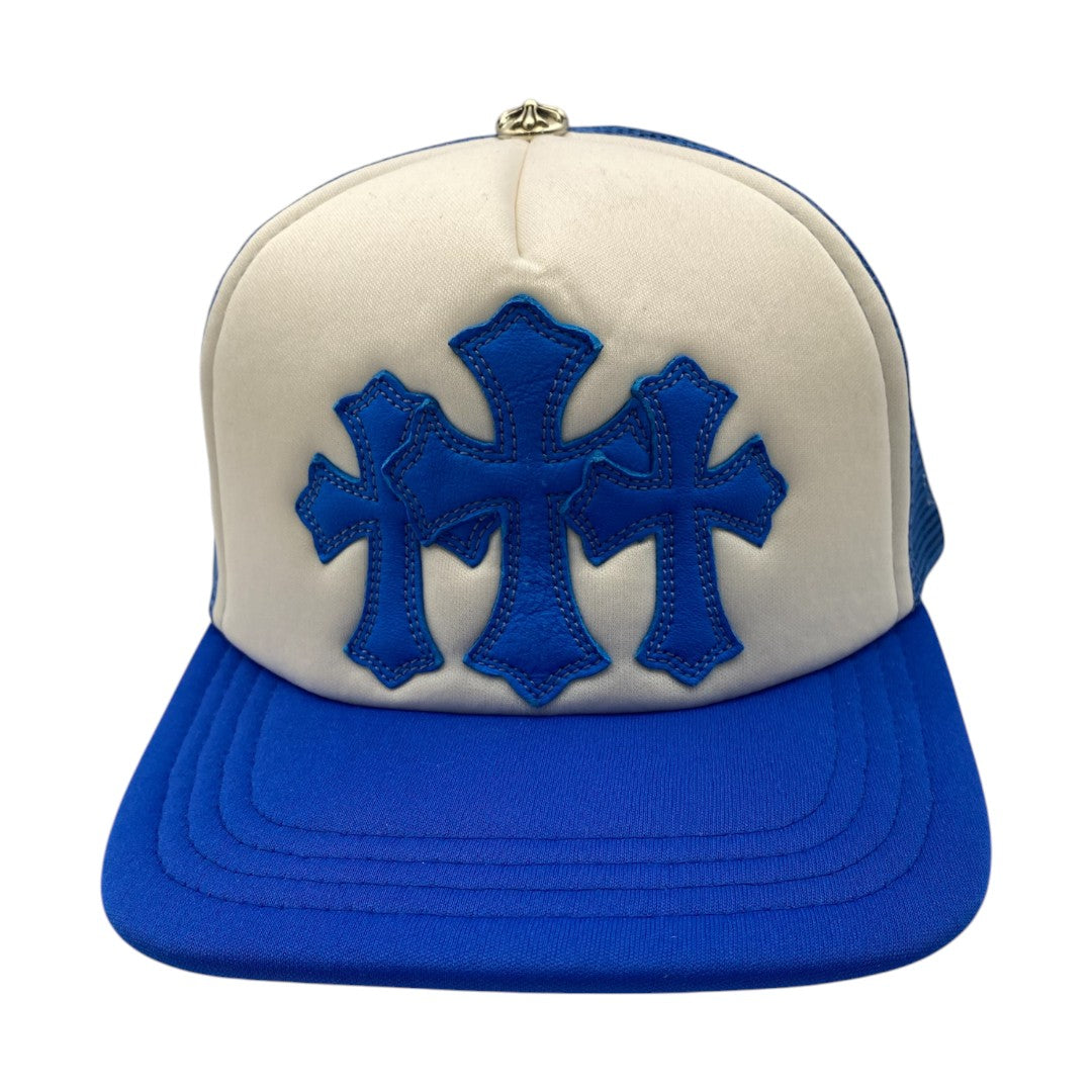 [CHROME HEARTS] Chrome Hearts Trucker Cap/Trucker Cap 3 Cemetery Leather Patch Mesh Cap Men's