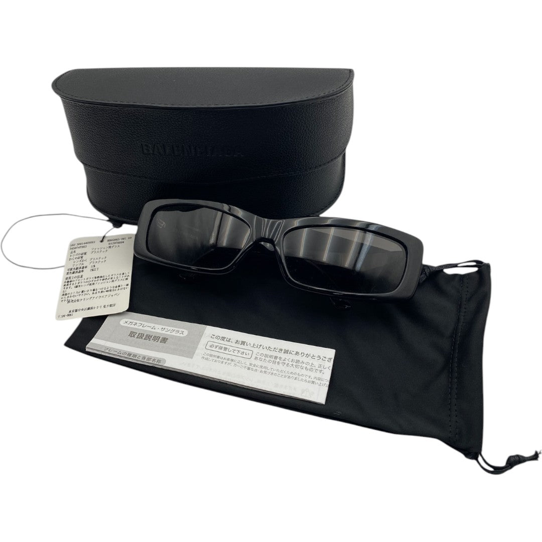 BALENCIAGA Oversized Rectangular Sunglasses (Black)