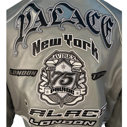 [PALACE] Palace AVIREX LEATHER JACKET GREY