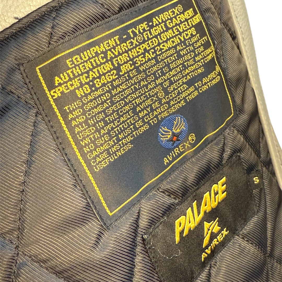 [PALACE] Palace AVIREX LEATHER JACKET GREY