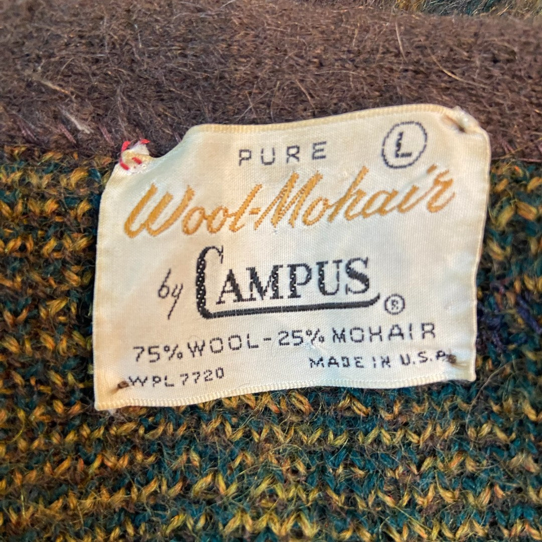 [CAMPUS] Canvas Wool x Mohair 60's Knit Cardigan