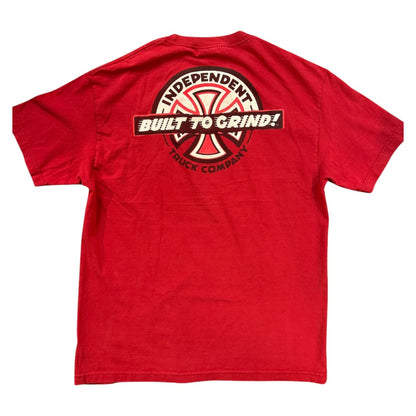 [INDEPENDENT] Independent Logo Print T-Shirt, Red, 90's, NHS Tag, Size L