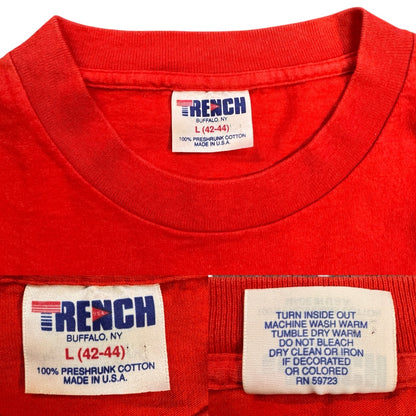 【NBA CHICAGO BULLS】シカゴブルズ 90's Vintage チームロゴTシャツ USA製 TRENCHタグ ◇希少◇ L